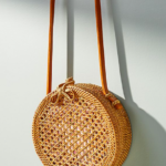 circular basket-woven clutch