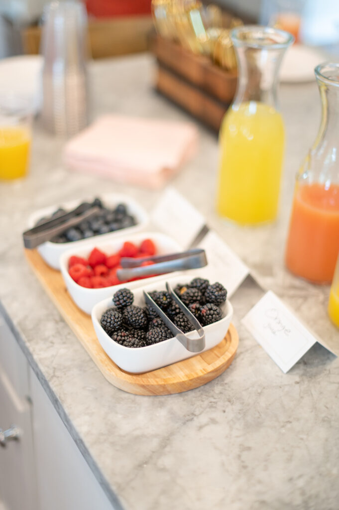 Adult Mimosa Bar at Blogger Amanda Seibert's Home for her daughter's first birthday